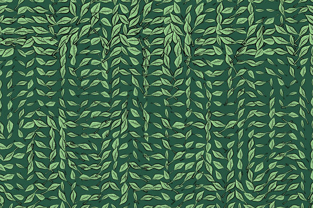 istock Abstract geometric leaves drawing pattern, colorful & artistic for graphic design. Nature, digital, web & canvas. 948834014