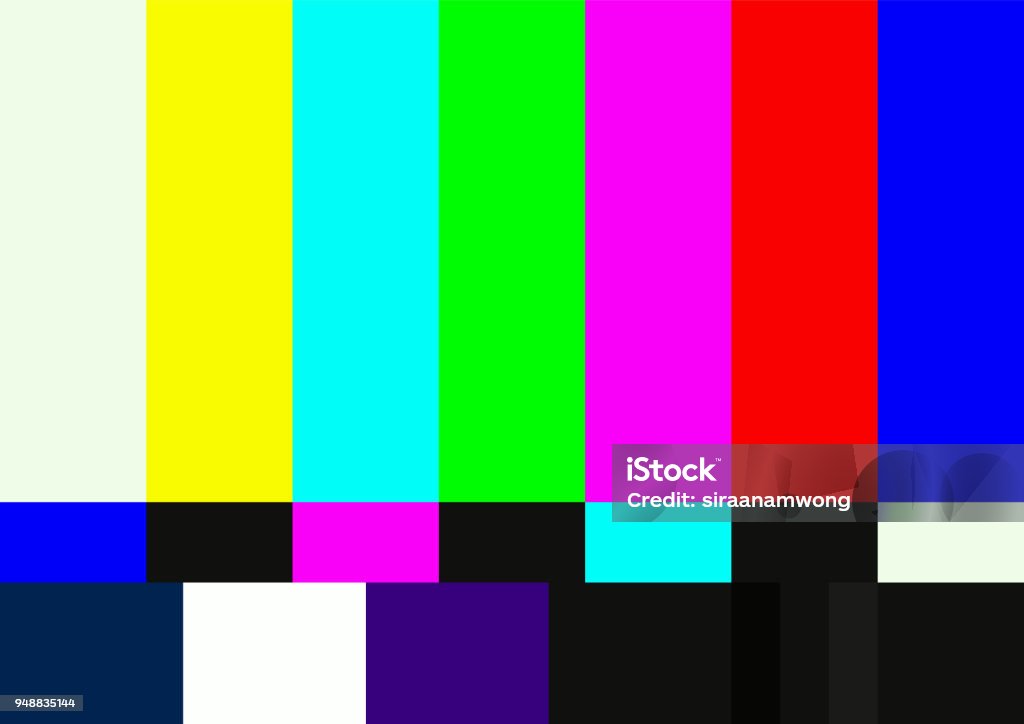 Television color test pattern - Royalty-free Televisor arte vetorial Television color test pattern - Royalty-free Televisor arte vetorial