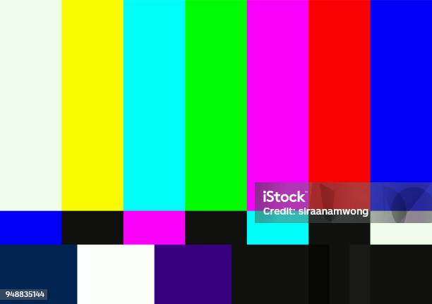 Television Color Test Pattern Stock Illustration - Download Image Now - Television Set, Television Industry, Medical Test