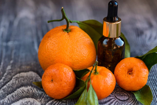 istock Dropper bottle of mandarin essential oil 948836818
