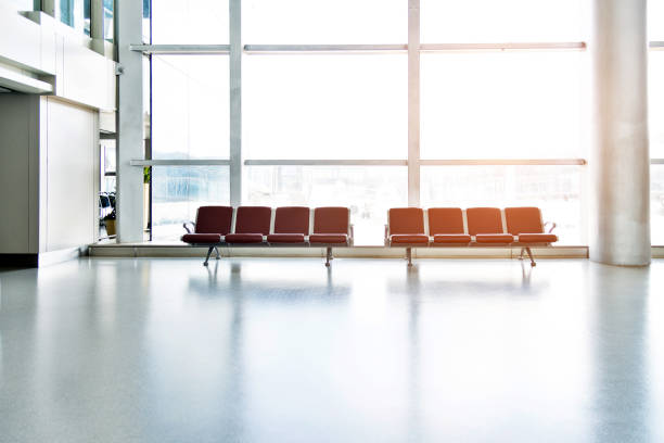 Benches at the airport waiting area