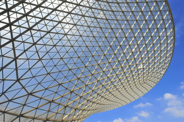 istock Geometric construction of steel structure 948847998