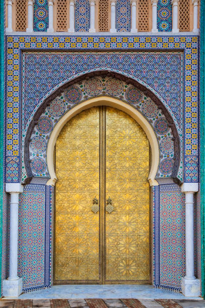 Collage of Traditional Moroccan entry door