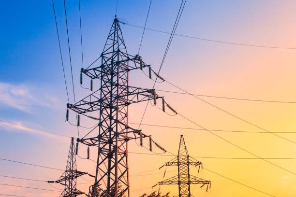 istock Image of high voltage power line and sky. 948864442