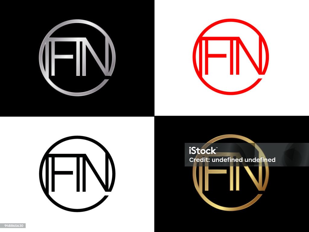 Fn Outline Fn Circle Shape Vector Design Stock Illustration - Download Image Now ...
