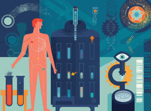 концепция биомедицины - раковая опухоль иллюстрации stock illustrations