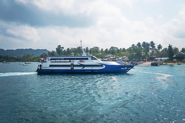 istock The big yacht floating in the sea. 948875920
