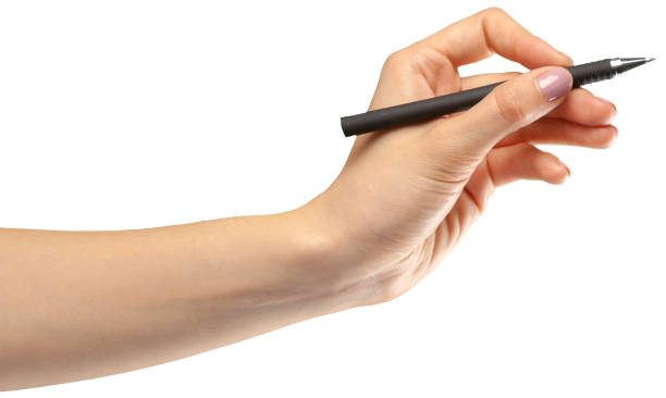 istock Female hand on a white background with a pen 948882668