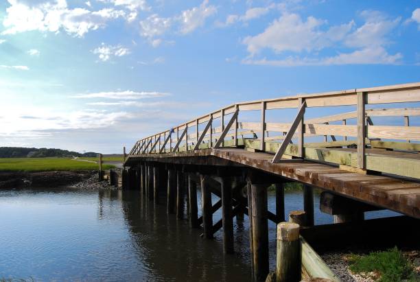 Great Marshes at Wellfleet, Cape Cod stock photo