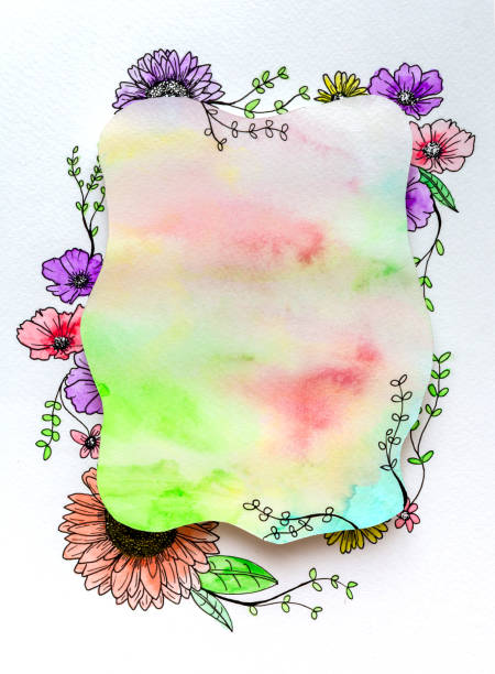 istock drawing flower and rainbow watercolor 948891346