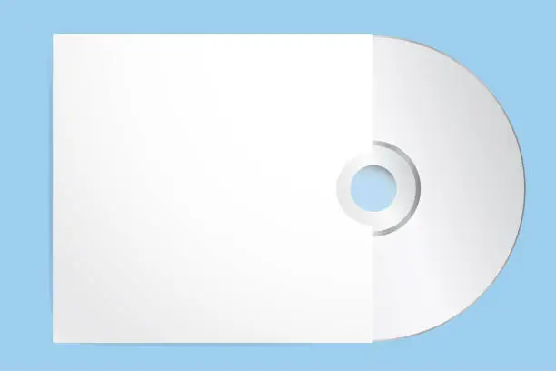 Vector illustration of Blank Cd With Cover Template. Vector Illustration, eps 10