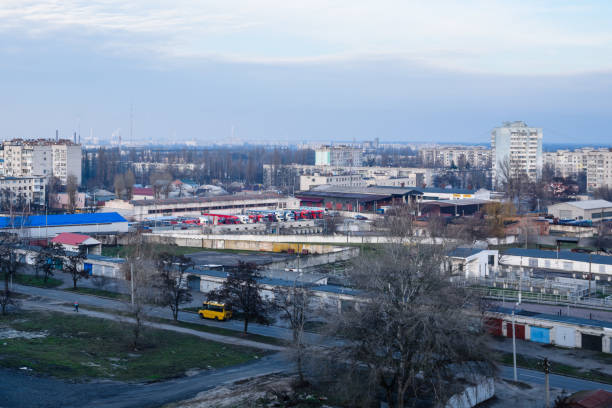 istock Beautiful aerial view on the city Kremenchug 948906054