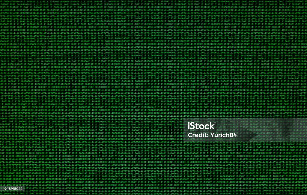 Green Binary Code On Computer Screen Texture Background Stock Photo ...