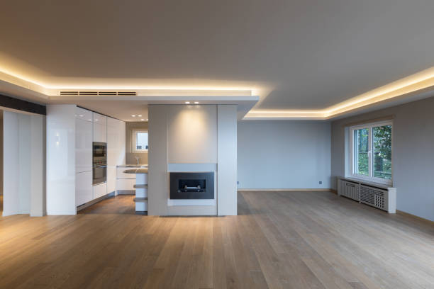 istock Large living room in modern apartment 948916504