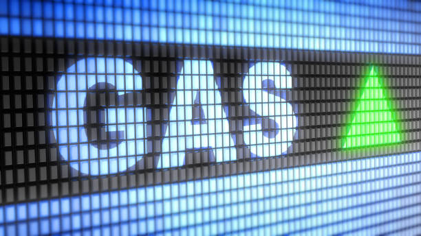 The Index of Gas. Up. stock photo