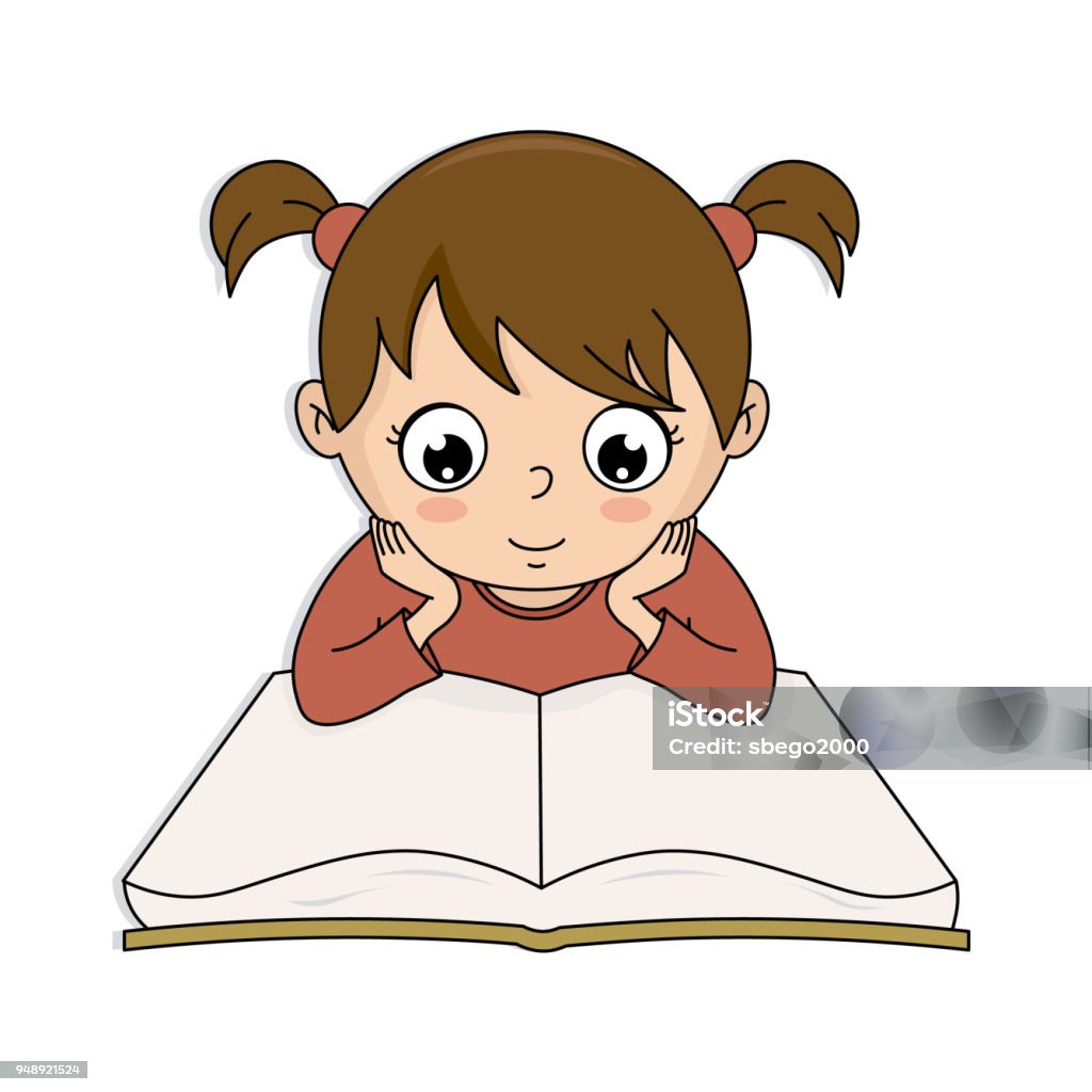 Girl Reading A Book Stock Illustration - Download Image Now - Book, Cartoon, Child - iStock Girl Reading A Book Stock Illustration - Download Image Now - Book, Cartoon, Child - iStock