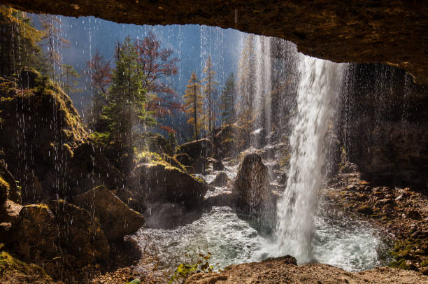istock Beautiful waterfall in Julian Alps, Slovenia. 948921876