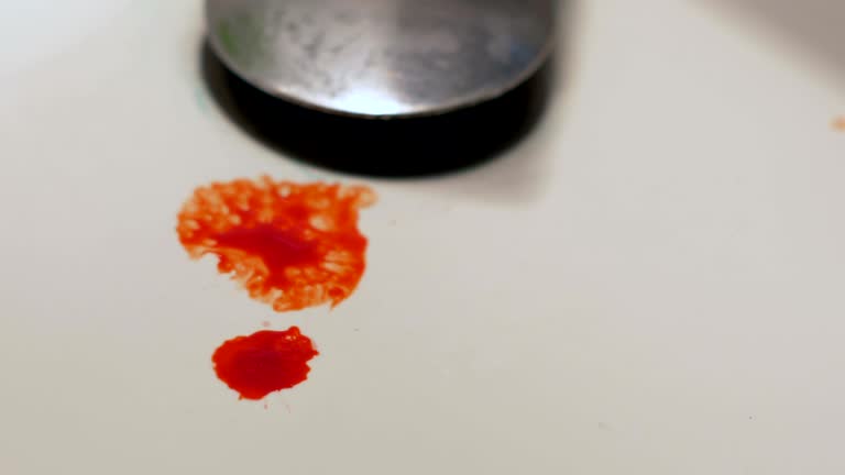 Blood in sink