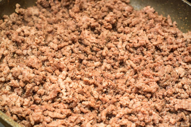 istock Close-up of fried minced meat 948947528