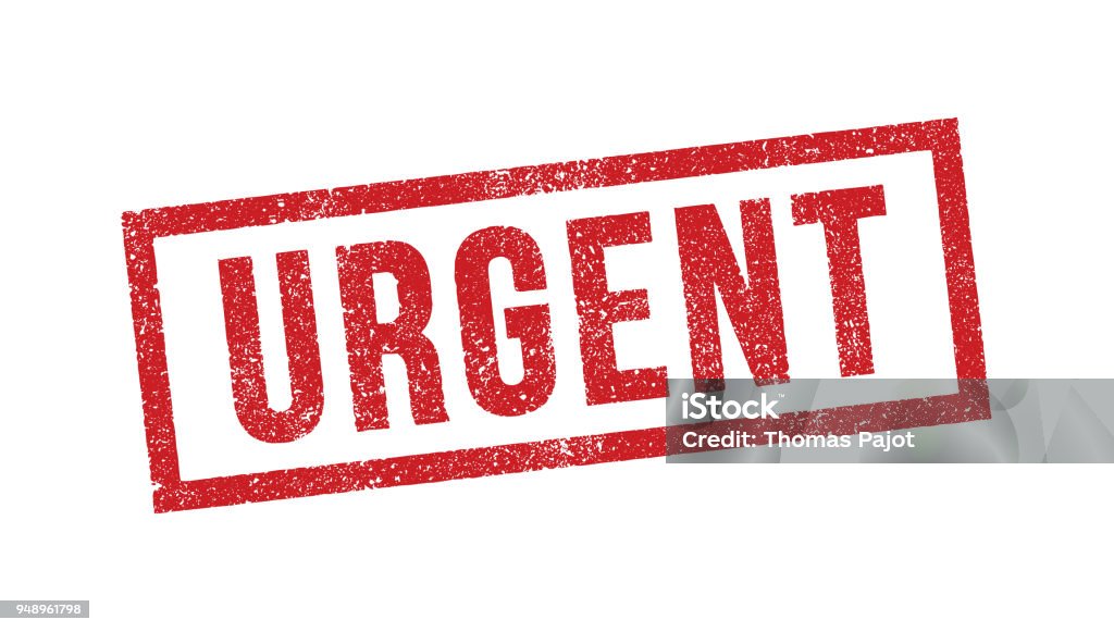 Urgent ink stamp Vector illustration of Urgent red ink stamp Urgency stock vector