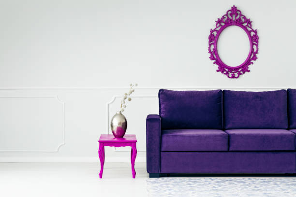 istock White and violet living room 948973420