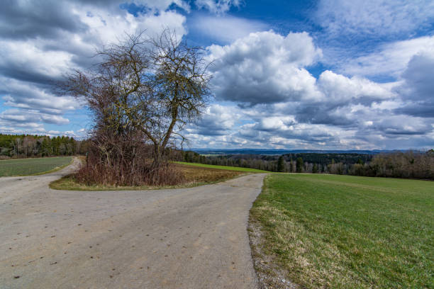 Crossing in rural area stock photo