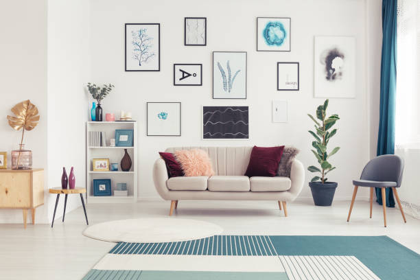 istock Gallery in spacious living room 948985322