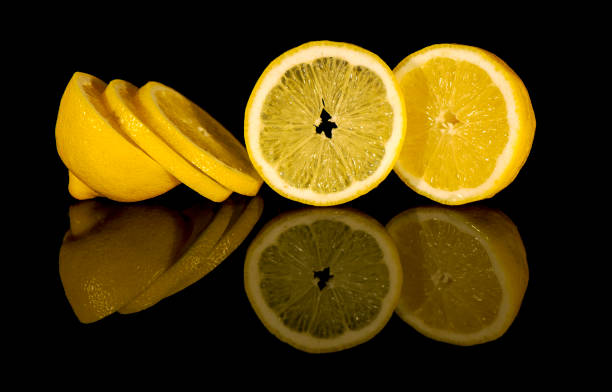 Cut lemon stock photo