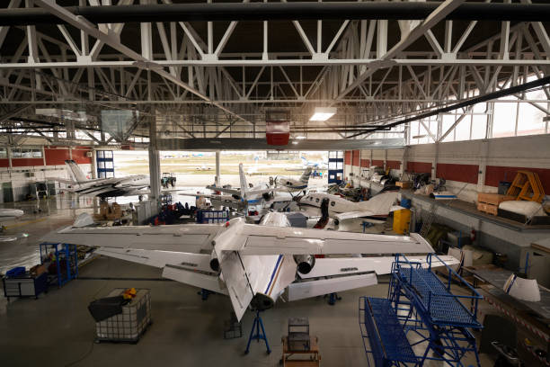 istock Aircraft in the hangar 948991478