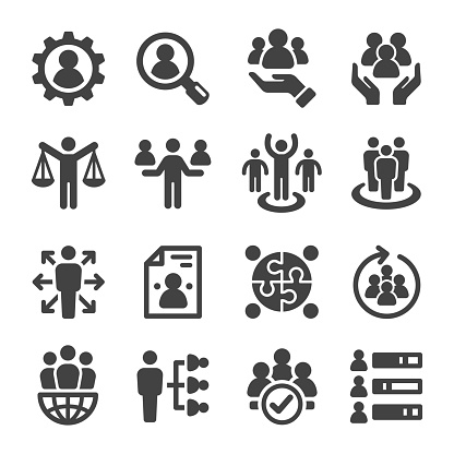 human resource icon set