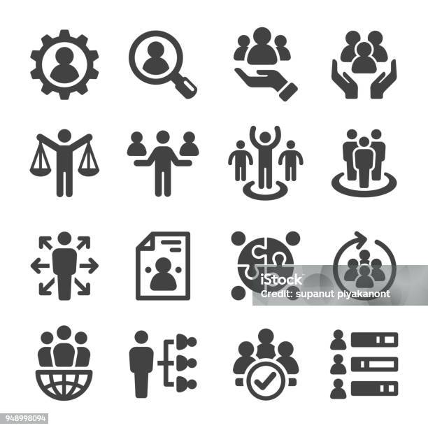 Human Resource Icon Stock Illustration - Download Image Now - Icon, People, Leadership