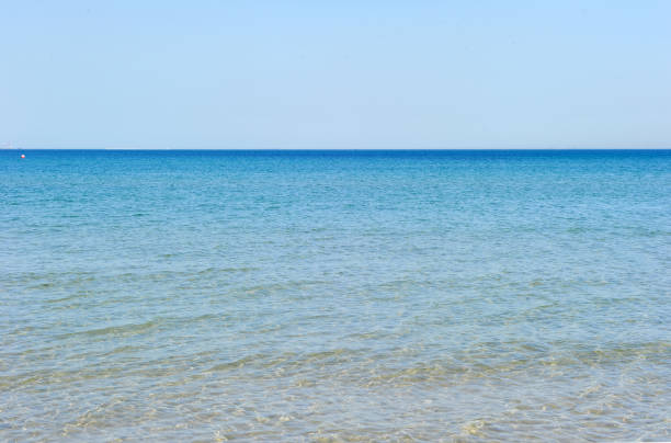 The blue sea horizon stock photo
