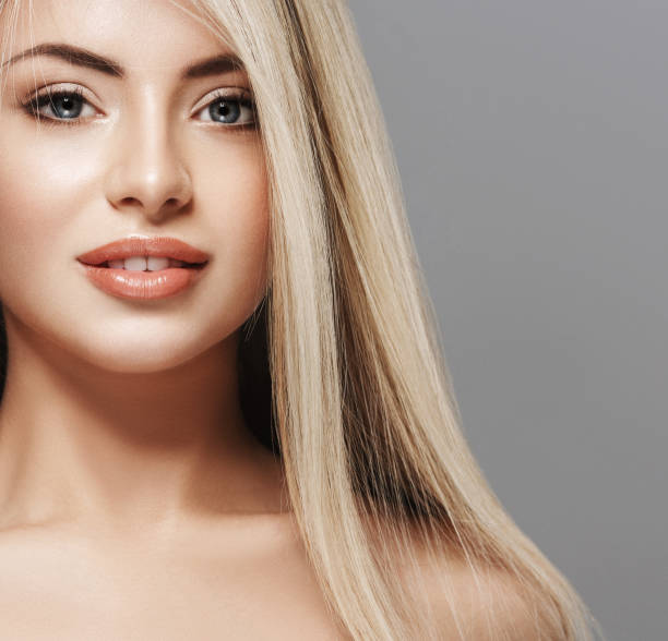 istock Beautiful woman blond portrait face studio 949000124