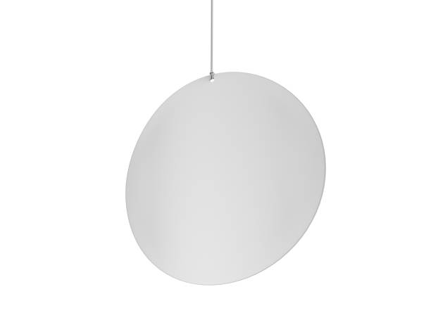 istock Blank White Advertising ceiling dangler for design presentation . 3d render illustration. 949010112