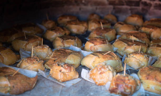 istock Homemade easter cheese pies , flaounes 949012842