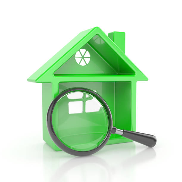 istock Green house with magnifying glass 949024264