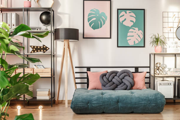 istock Lamp by the folded mattress 949026234