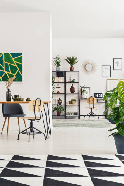 istock Green accents in dining room 949032176