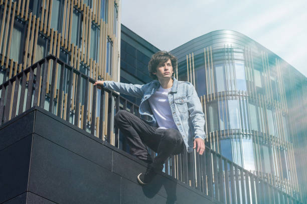 istock Young man doing parkour in the city 949033420