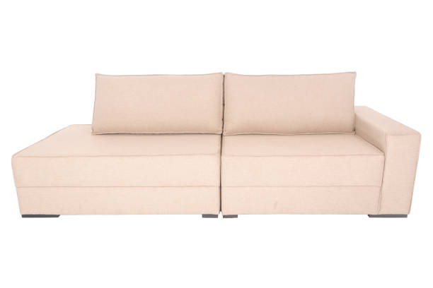 istock modern beige suede couch sofa  isolated on white background 949041508
