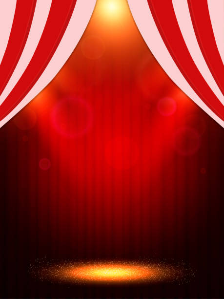 istock Poster Template with scene and spotlights. Design for presentation, banner, concert, show 949042846