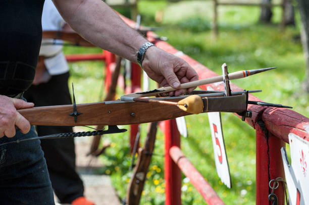 istock Old vintage crossbow competition in nature 949048798