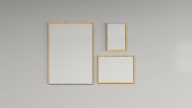 istock Blank white poster in wooden frame on the wall 949070110