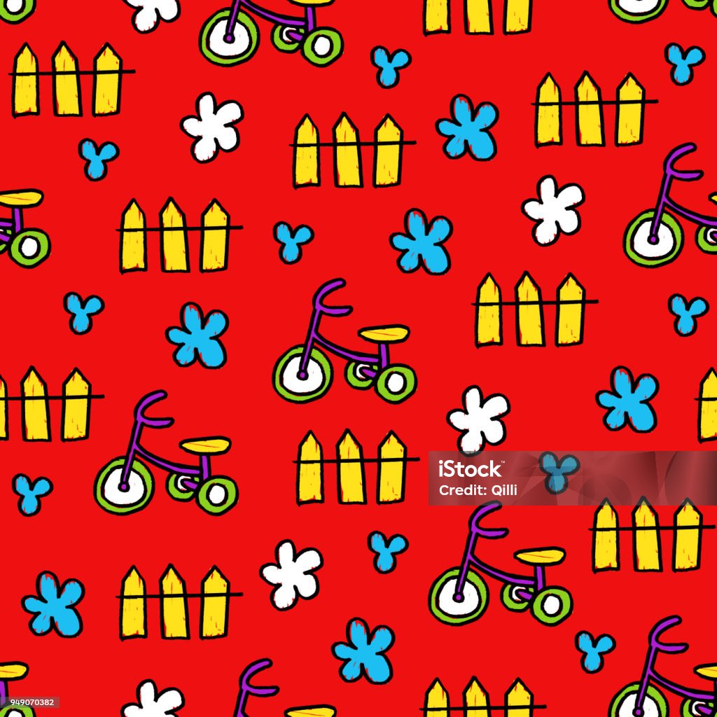 Vector Kids Pattern Stock Illustration - Download Image Now - Abstract ...