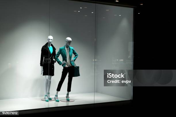 Mannequins Look At People Stock Photo - Download Image Now - Store Window, Mannequin, Clothing Store