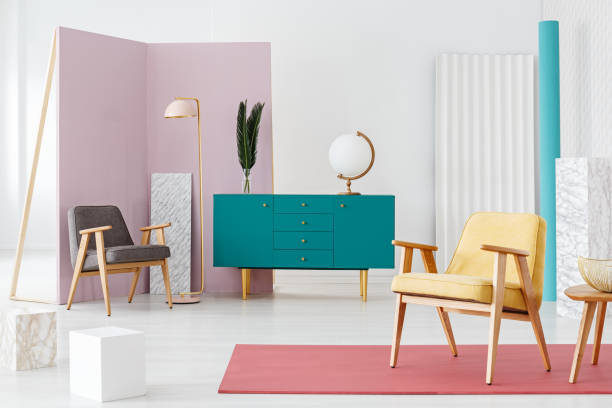 istock Turquoise cabinet in room 949072040