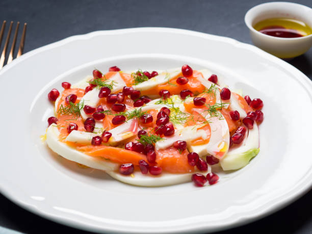 istock Salad with fennel, salmon and pomegranate 949072632