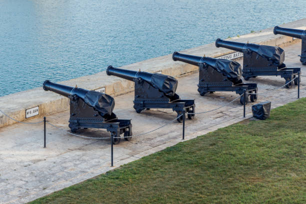 istock cannon at Valletta fort in malta 949079120