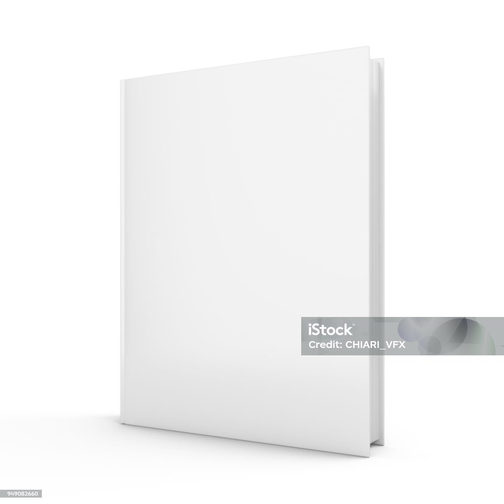 Libro en blanco de procesamiento 3D sobre fondo blanco - Foto de stock de Libro libre de derechos