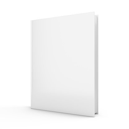 3D rendering blank book on white background.